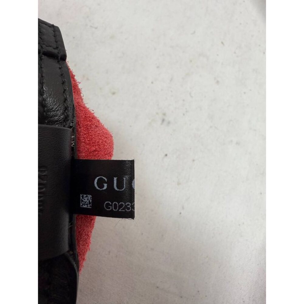 Gucci Web Logo Printed Drawstring Backpack In Red… - image 3